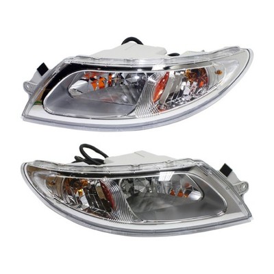 For Navistar 8600 SBA 2003-2007 Headlights Pair | Clear Lens | With Marker Light