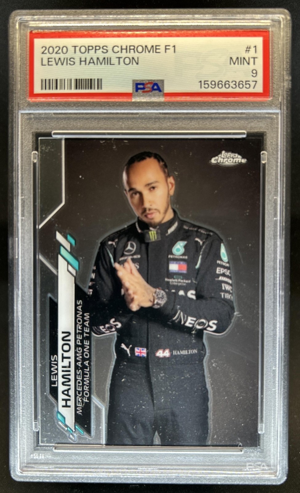 2020 Topps Chrome F1 F1 Lewis Hamilton Rookie RC #1 PSA 9 MINT view 1