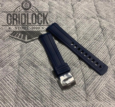 20mm Blue Silicone Rubber Watch Strap Band For Omega Seamaster 300 Watchband