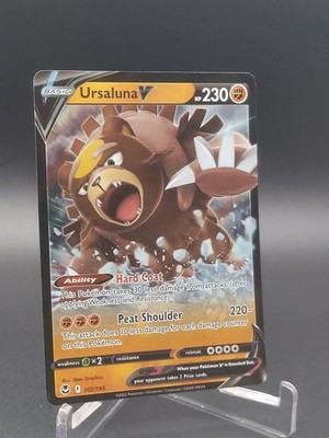 Pokémon TCG Ursaluna v Silver Tempest Holo Ultra Rare Card 102/195 Mint   
