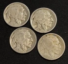 Buffalo Nickels Lot (4) Original 20-S, 23, 28, Dateless