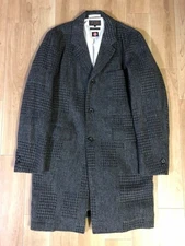 BEAMS PLUS ORIGINAL FABRIC Gray Chester Coat Size M Used Good Condition JAPAN