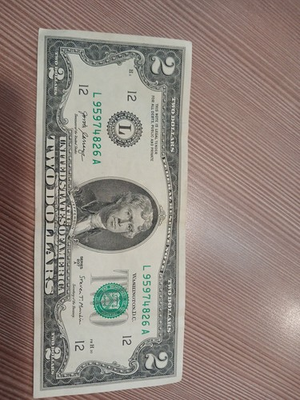 #ad Series 2017 A Brand New Never Used 2 Dollar Bill Fancy Serial Number $100.00