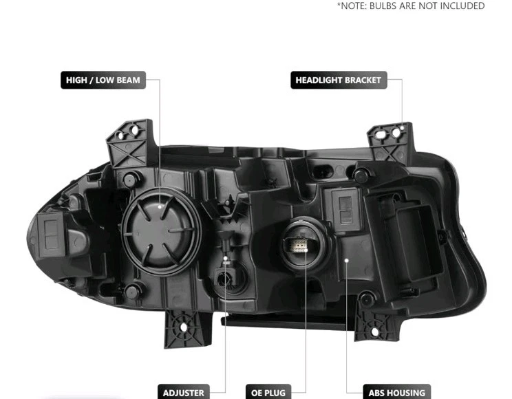 DNA MOTORING OE Style Front Left Driver 2015-2022 Dodge Charger, OEM-HL-0286-L Foto 2 de 4