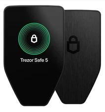 New! Trezor - Safe 5 - Passphrase & Secure Element Crypto Hardware Wallet Black