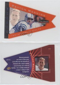 1998 Playoff Contenders Pennants Orange Peyton Manning #42 Rookie RC HOF