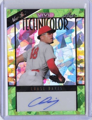 2023 Leaf Vivid-Technicolor Crystal Green Autographs #T-CD1-Chase Davis, 3/4