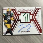 2025 Flawless Josh Jacobs Patch Glove On Card Auto Ruby /15 Packers