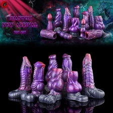 Big Knot Sleeve for Penis Reusable Condoms Men's Silicone Hollow Sheath Delay