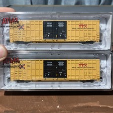 Lot Of 2 N Scale Atlas Gunderson 7550 Boxcars TTX TBOX 663810 & 663841