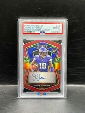 Justin Jefferson 2020 Select Rookie Signatures Auto Maroon SP /60 Viking PSA 10