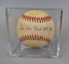 Lee MacPhail Signed HOF 98 Autographed American League Baseball