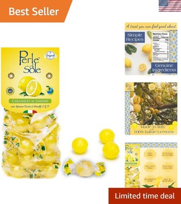 Authentic Italian Lemon Drops Candy 7.05 oz - Fizzy Treat from Amalfi Coast