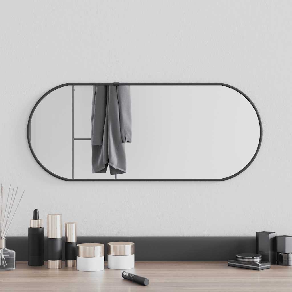 Offerta Specchio Parete 60x25 Ovale Nero | Prezzo Shock Arredo - 1