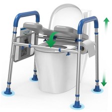 Toilet Seat Risers for Seniors, Removable Padded Raised Adjustable Height