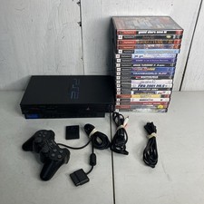 SONY PlayStation 2 Fat Black PS2 Paquete SCPH-39001 20 Juegos GTA GOD OF WAR 1 y 2