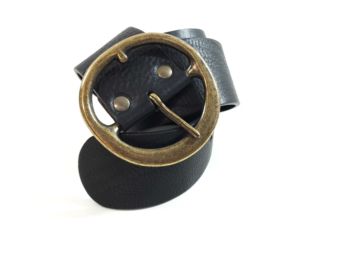 DKNY Black Wide Italian Calfskin Sz Medium Belt DKNY Women main image 4