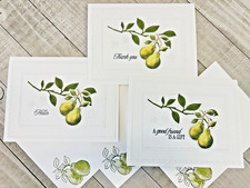 Stampin' Up Card Kit - PAINTERLY PEARS - All Inclusive Set of 6 Cards