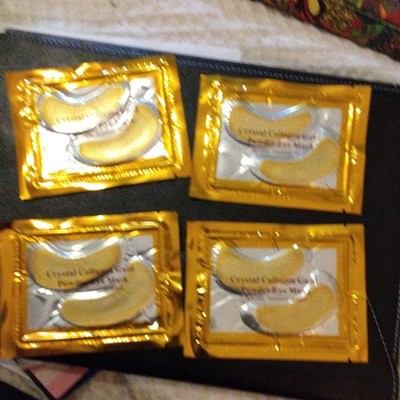 Crystal Collagen Gold Under-Eye Patches, Collagen, Eye Pads, Gold, 4 Pack
