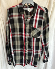 True Craft Womens 2x Plaid Flannel Long Sleeve Button-up Shirt W Pockets True Craft Womens 2x Plaid Flannel Long Sleeve Button-up Shirt W Pockets