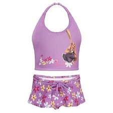 TANGLED Rapunzel SWIM SUIT 2 pc with Skirt Girls 7/8 NWT Disney Store 2011