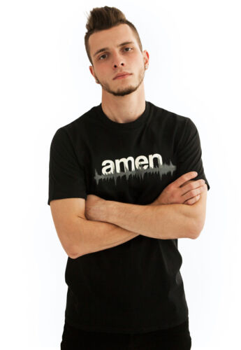 Koszulka męska Amen Break WAV Drum and Bass DJ Syntezator Muzyka DnB EDM Jungle - Zdjęcie 1 z 8
