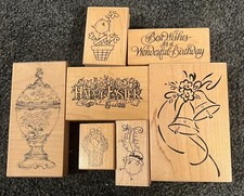 Lot of 7 Rubber Stamps “Celebrations”