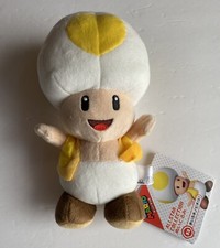 Super Mario All Star Collection Yellow Toad 8" Plush Toy Little Buddy
