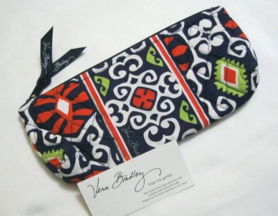Vera Bradley SUN VALLEY Brush & Pencil COSMETIC CASE for PURSE Tote BACKPACK EUC