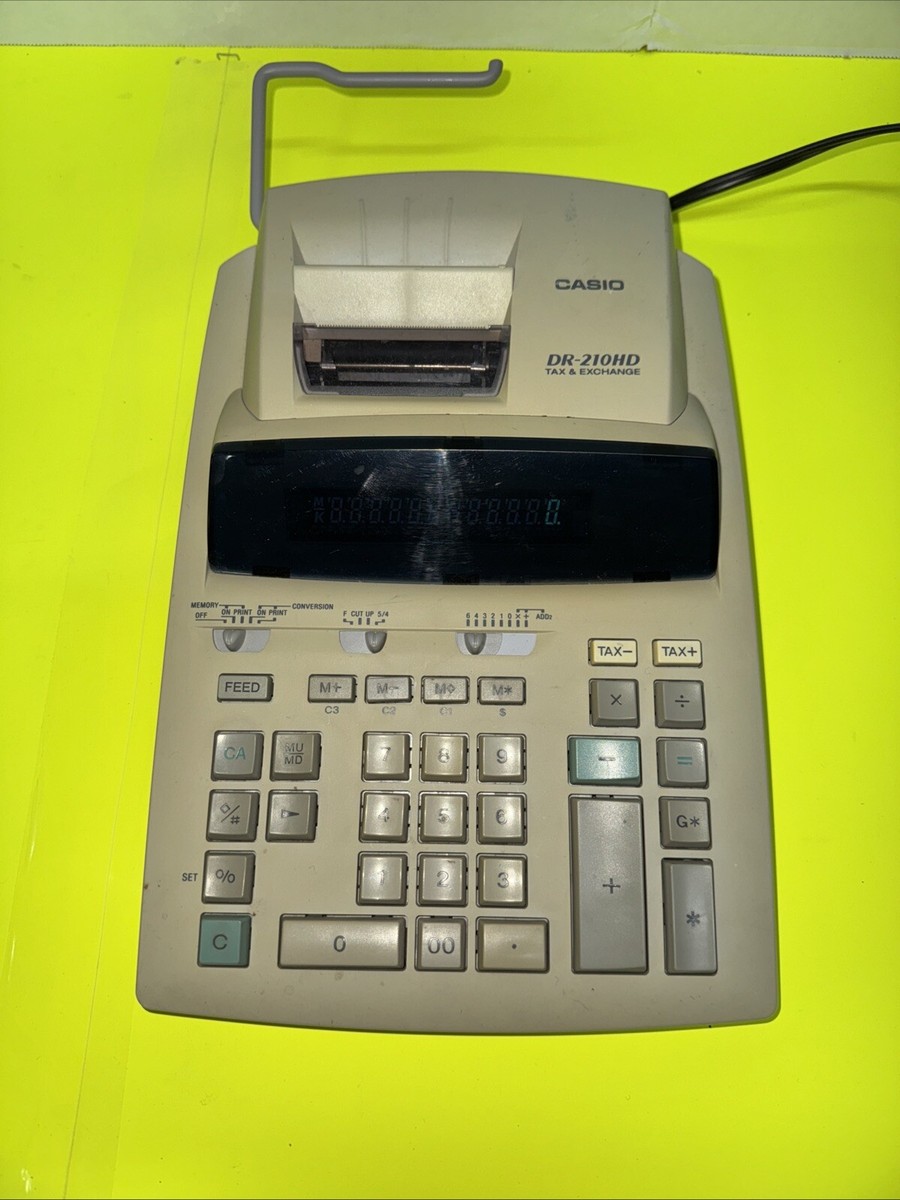 CASIO DR-210 HD Tax Exchange Fully Functioning Vintage