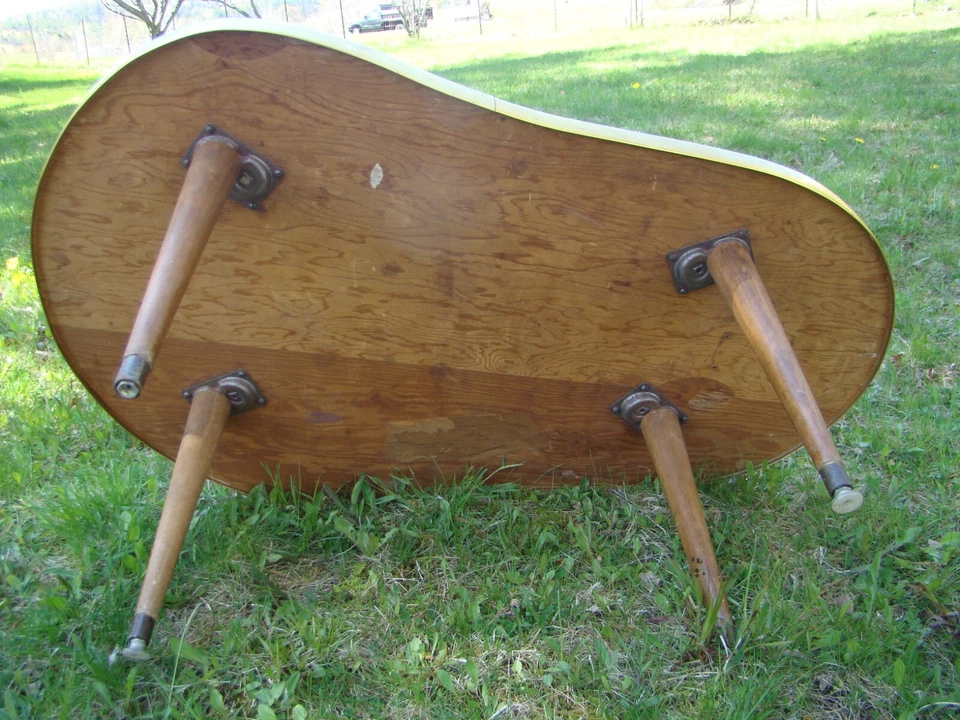 Vintage Modern Mosaic Kidney Shape Tile Coffee Table - Image 3 of 4