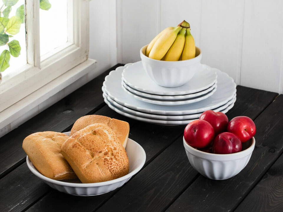 IB Laursen Menthe Assiette de Cuisine Blanc Céramique Pure 28 CM - Photo 2/2