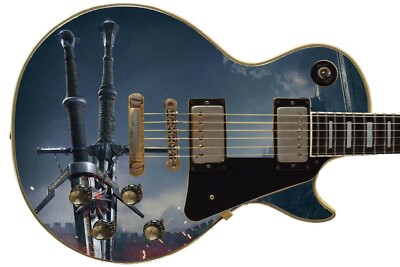 Guitar Skin Axe 5 Star Customization Wrap Electric Bass Body Cover Swords 351