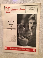 Vtg. Hoosier Scene Newsletter 1977-78 Indiana Basketball Issue With Team Photo
