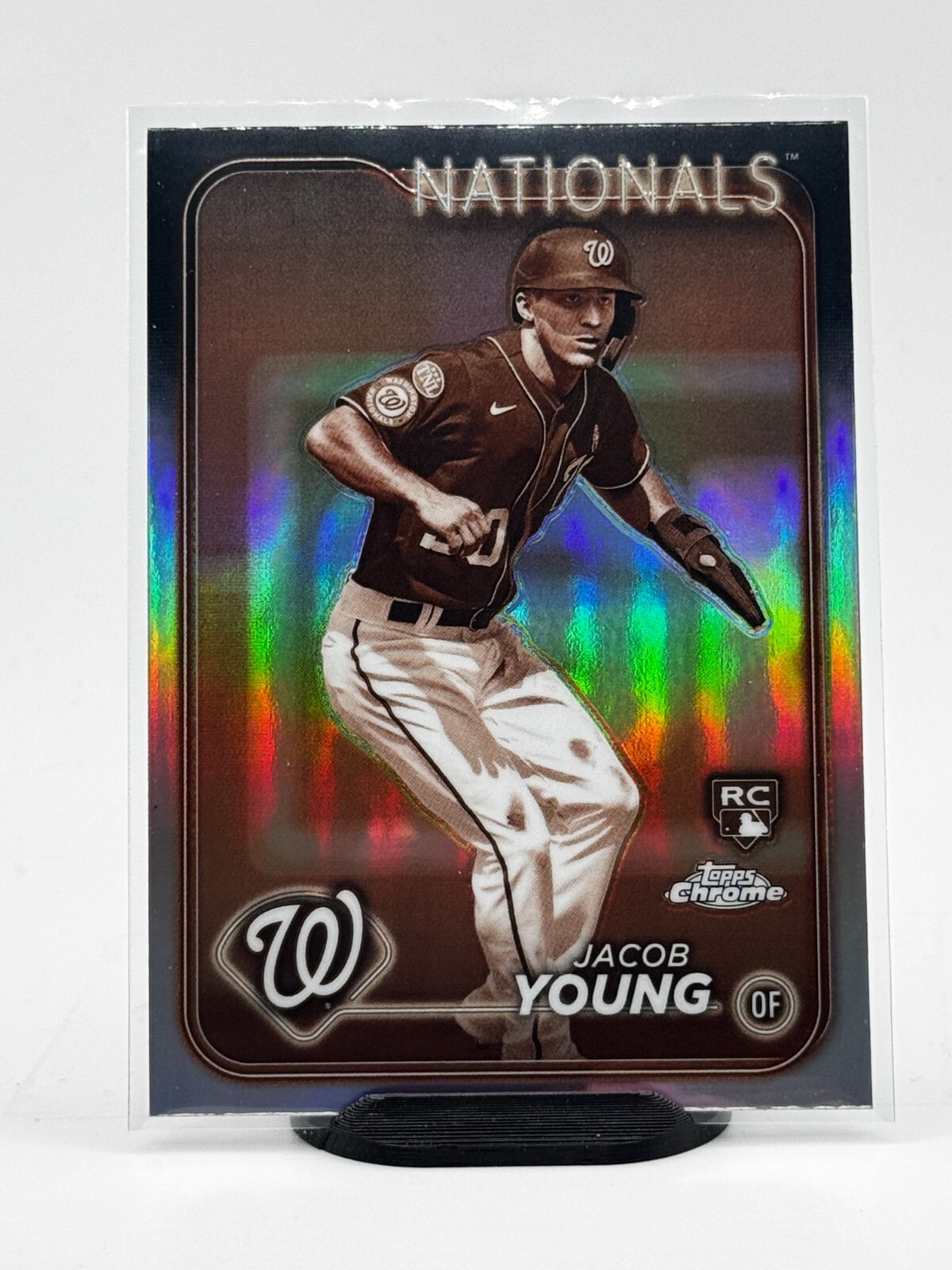 2024 Topps Chrome Jacob Young Sepia Refractor Rookie #264 Washington Nationals