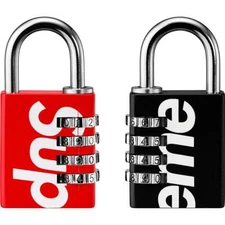 Supreme Master Lock Numeric Combination Lock Red Black S/S 19