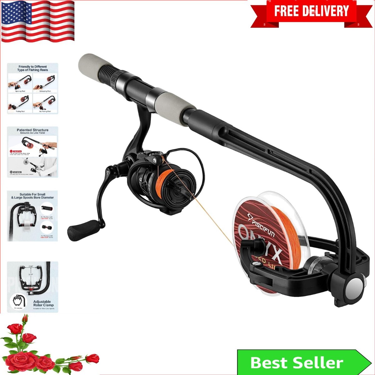 Piscifun Fishing Rod Spooler Piscifun Fishing Line Winder Spooling