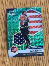 Paul George 2020-21 Panini Mosaic National Pride Green Prizm USA 