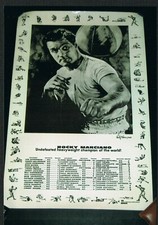 RARE thick high gloss ROCKY MARCIANO large thick boxing poster pics ROCKY