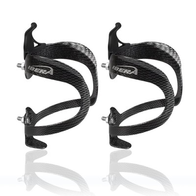 Bicycle Lightweight Aluminum Water Bottle Cage (Carbon/Pair)