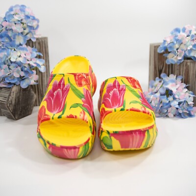 Balenciaga X Crocs Floral Tulip Pool Platform Slides Size 39 NIB