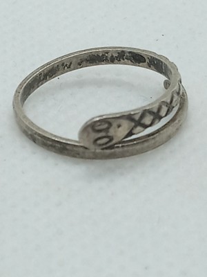 Bague Ancienne En Argent Massif - Taille 49, Poids 3,7 Grammes, Origine France - Occasion, Style Vintage