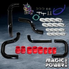 Black Intercooler Piping Neo Chrome Rs Bov Red Couplers For 1994-2001 Integra
