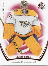 21-22 2021-22 SP Authentic Juuse Saros RED Limited #48-OPredators