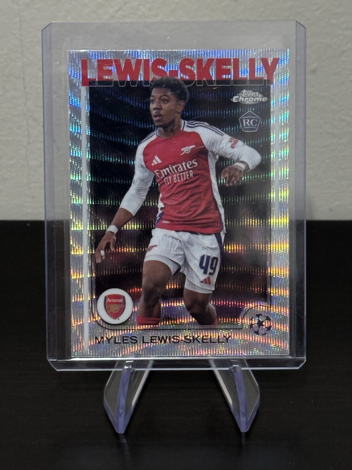 2024-25 Topps Chrome UEFA Myles Lewis-Skelly WAVE Refractor | RC Arsenal #154