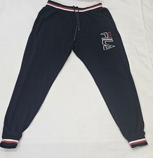 Fila Sport Youth Boys Pants Navy Blue Size L 2 Side Zipper Pockets