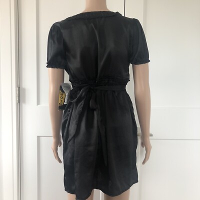 black pinafore mini dress Plus Size Black Denim Front Snap Pinafore Mini Dress main image 0