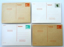 4 x Ganzsachen Postkarte DDR ungelaufen ungeb...