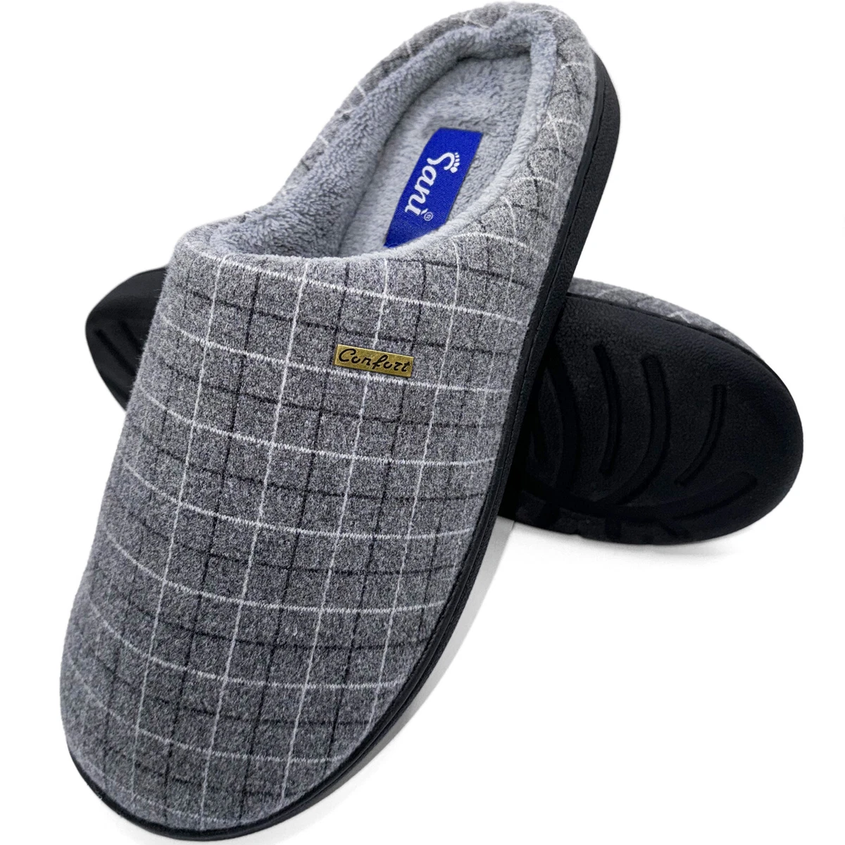 R-ISLAND Pantofole da uomo,Pantofole da casa per pantofole,Pantofole invernali,Comodo e leggero,Ottimo per casa, Blu 1, 42 EU