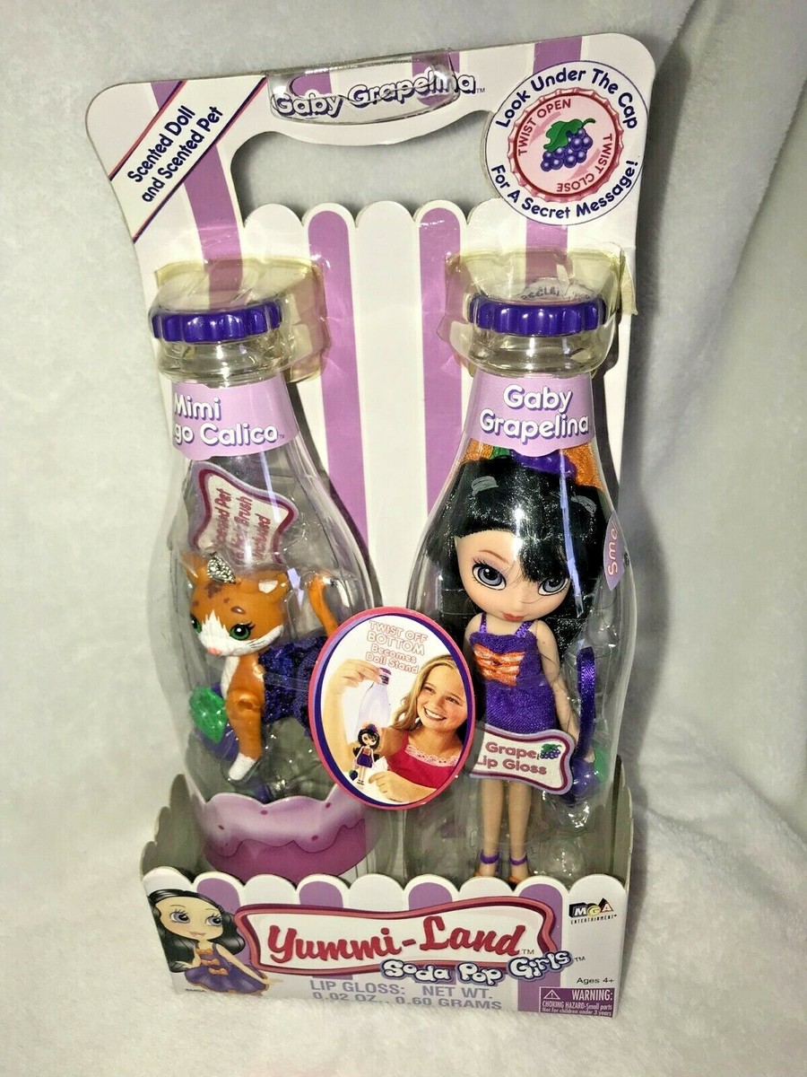 New MGA Yummi Land Soda Pop Girl Doll Gaby Grapelina Mimi Mango